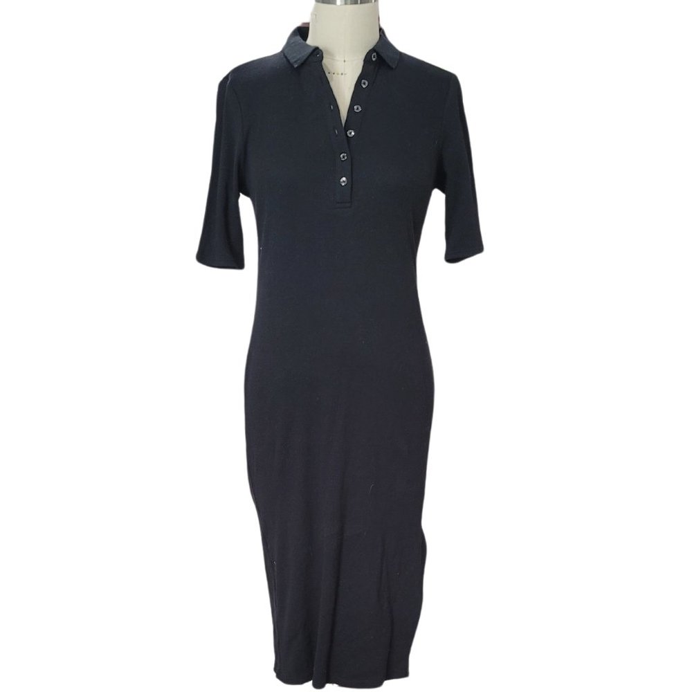 BLACK CALVIN KLEIN BODYCON KNIT DRESS SIZE L
